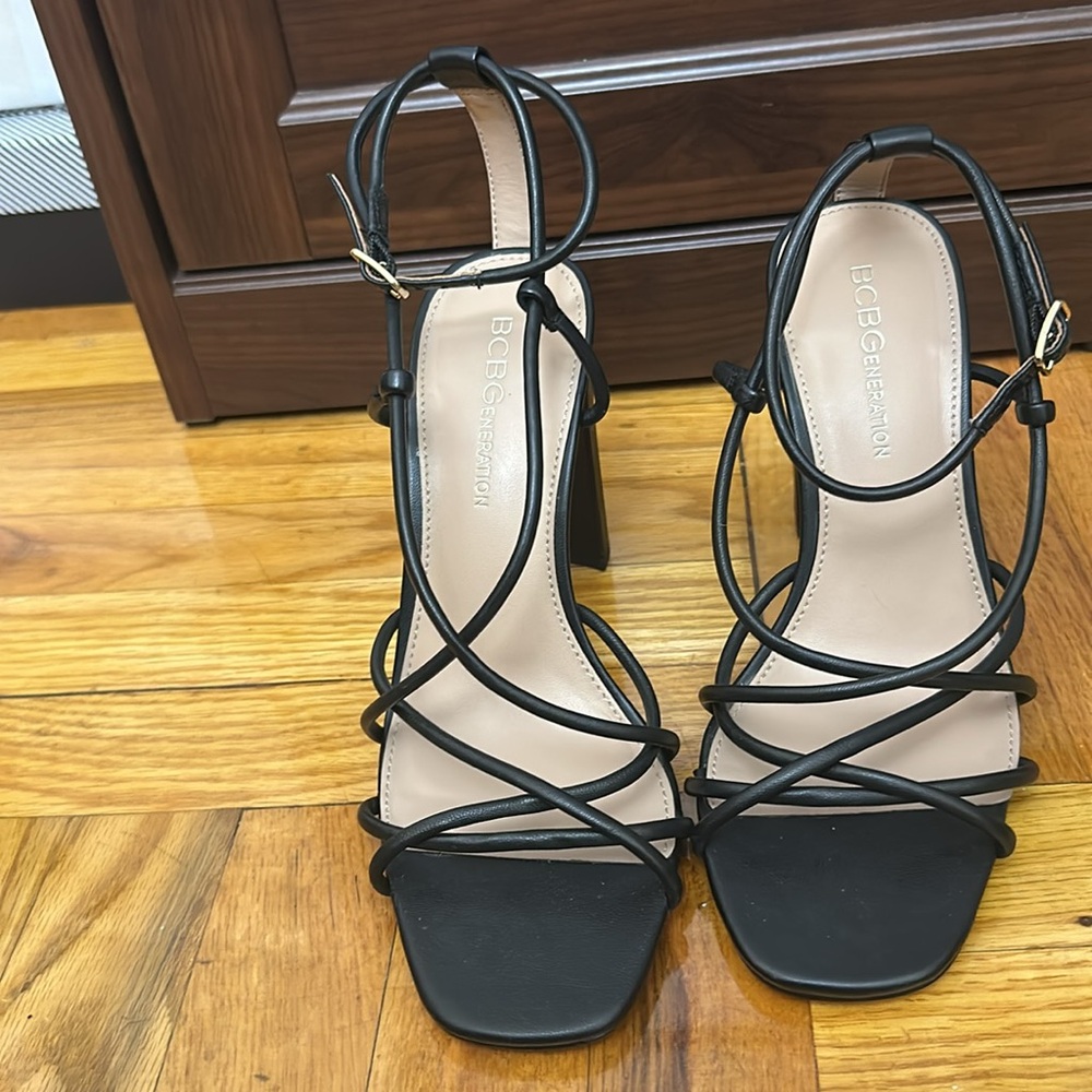 Bcbgeneration Leather Upper Black Wanni Heels - image 2